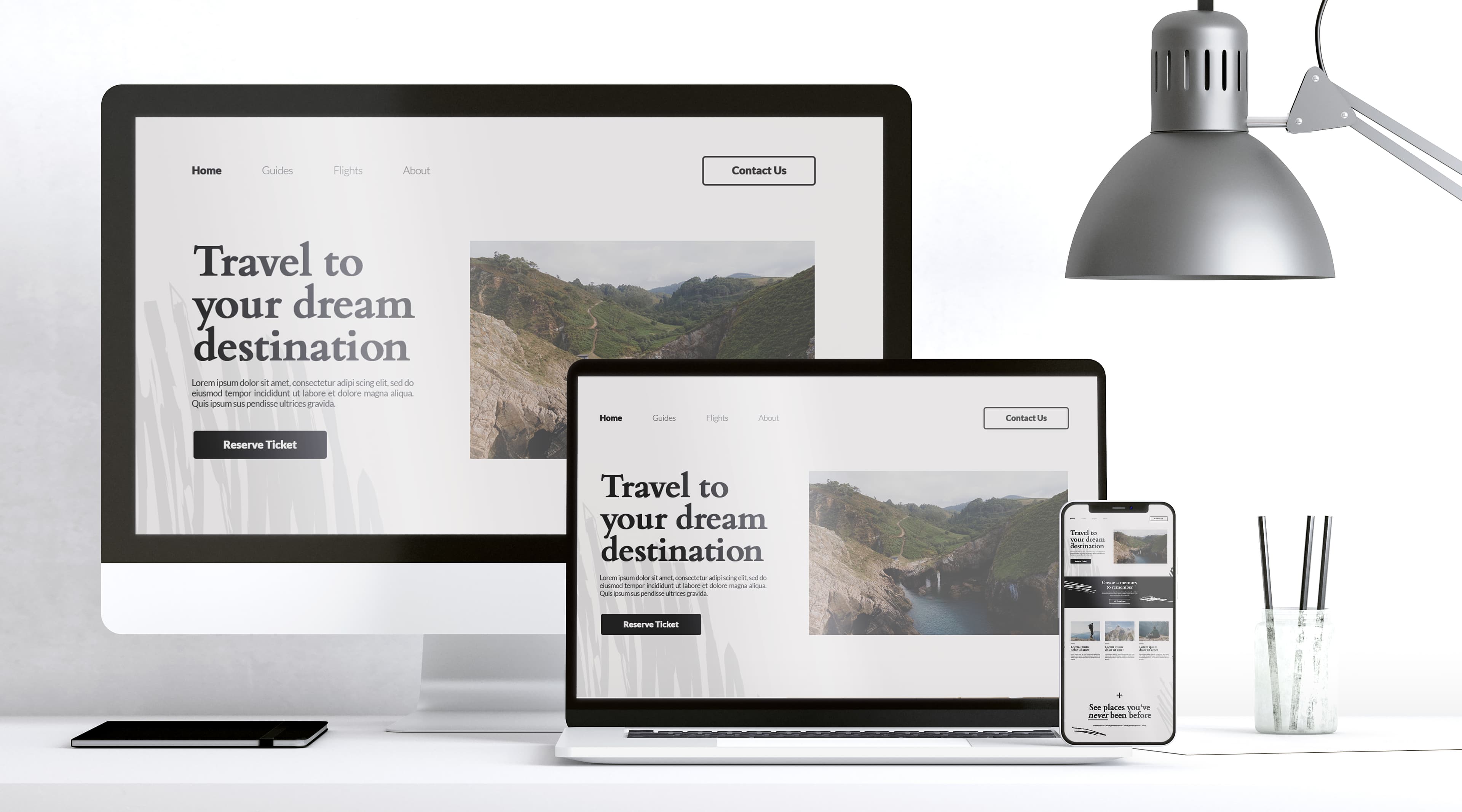 Modern web design trends illustration