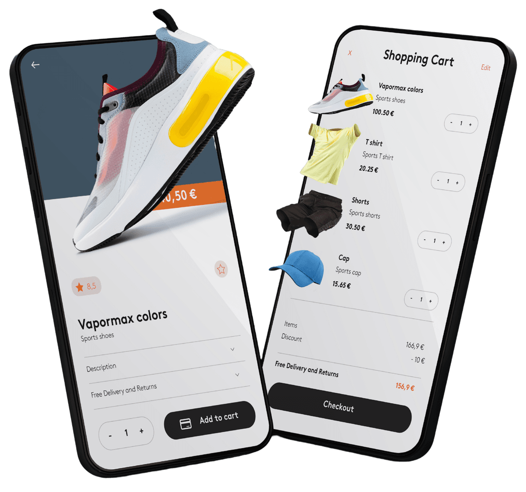 Shopify store mobile illustration